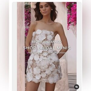 NWOT Bronx and Banco JASMINE MARAYA WHITE MINI DRESS